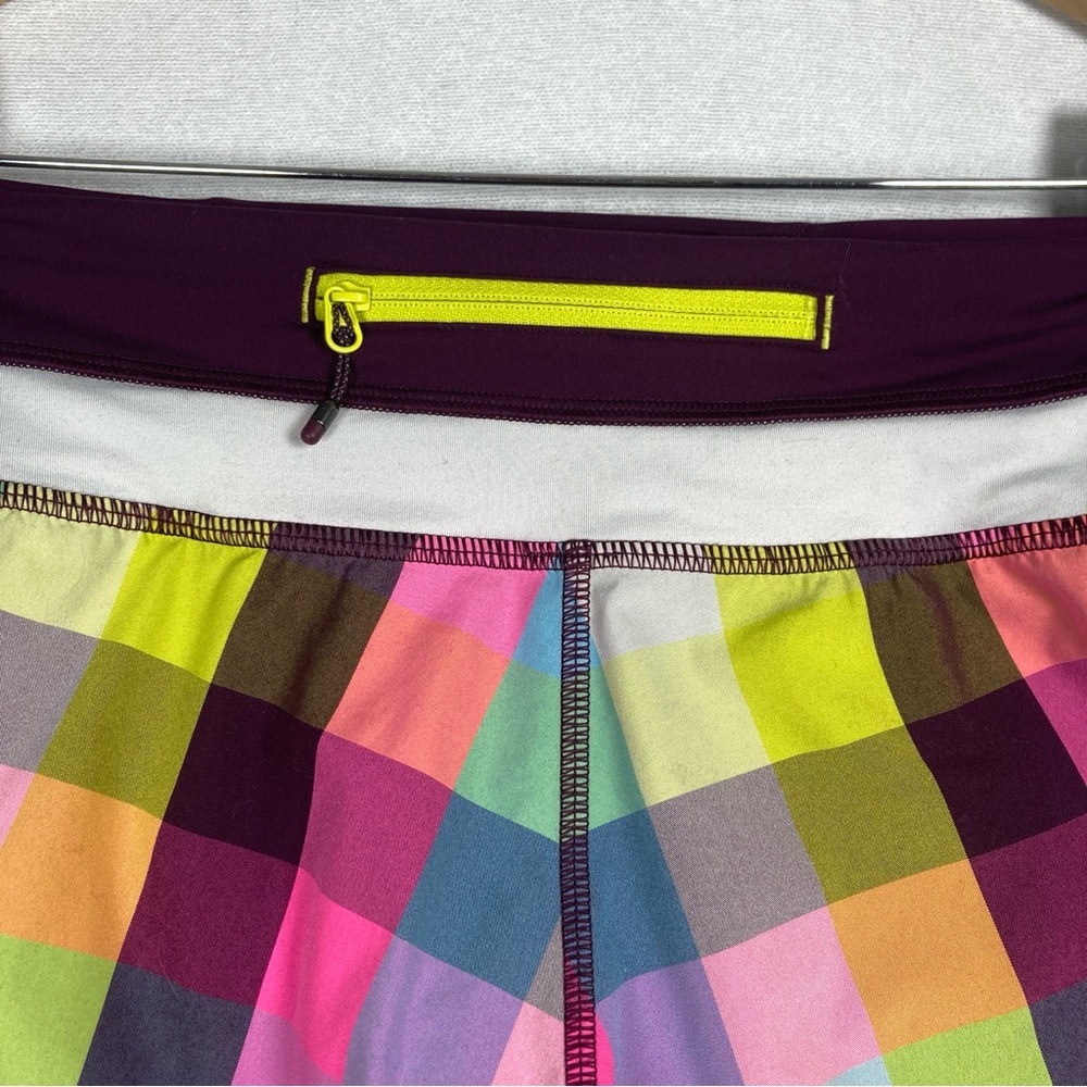 Lululemon Women’s Groovy Run Shorts Plaid Multicolor Size M - Picture 9 of 15
